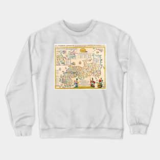 Ancient Japan Map Crewneck Sweatshirt